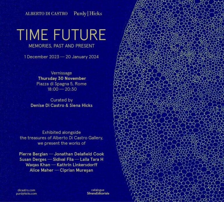 Join us in Rome tomorrow for “Time Future”A project conceived by Siena Hicks and Denise Di Castro with assistance of…