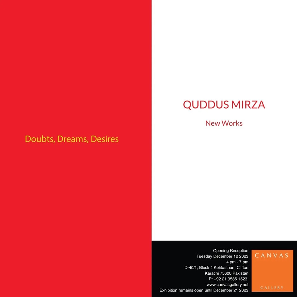 Eminent artist, art critic, curator, author and educationist ; Quddus Mirza's @quddusmirza new show titled "Doubts ,... — image 1