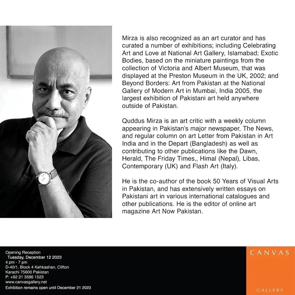 Eminent artist, art critic, curator, author and educationist ; Quddus Mirza's @quddusmirza new show titled "Doubts ,... — image 3