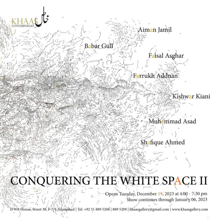 Khaas Contemporary is pleased to announce its upcoming show “Conquering The White Space II”