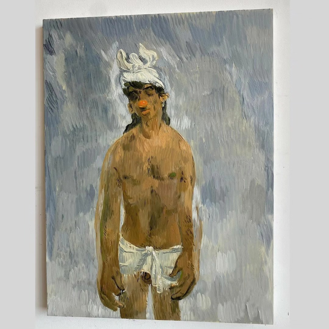 Loincloth Man, 2023, Oil on panel, 24 x 18 inches. Shown alongside some amazing artists in ‘Soul Mapping’ at @zenoxgallery in fall 2023 — image 2