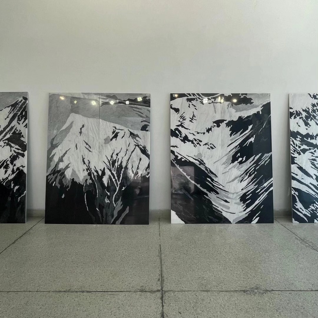 My works “Aerial Studies” at Lahore Biennale 03 curtain raiser exhibition, “Of Mountains and Seas” curated by John Tain. — image 2