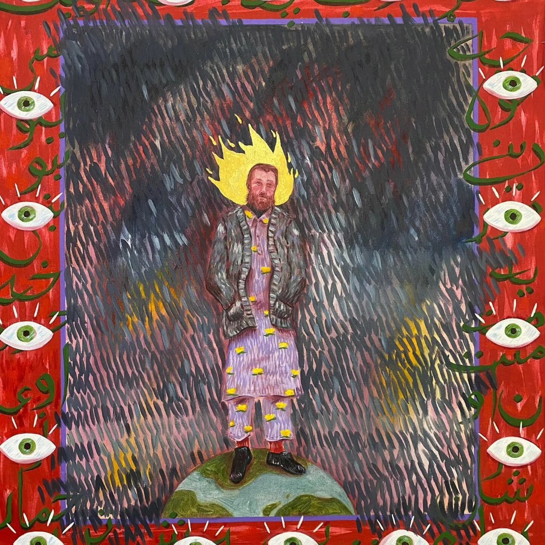 The holy man | acrylic and gold leaf on canvas | 36x 32 inches. — image 3