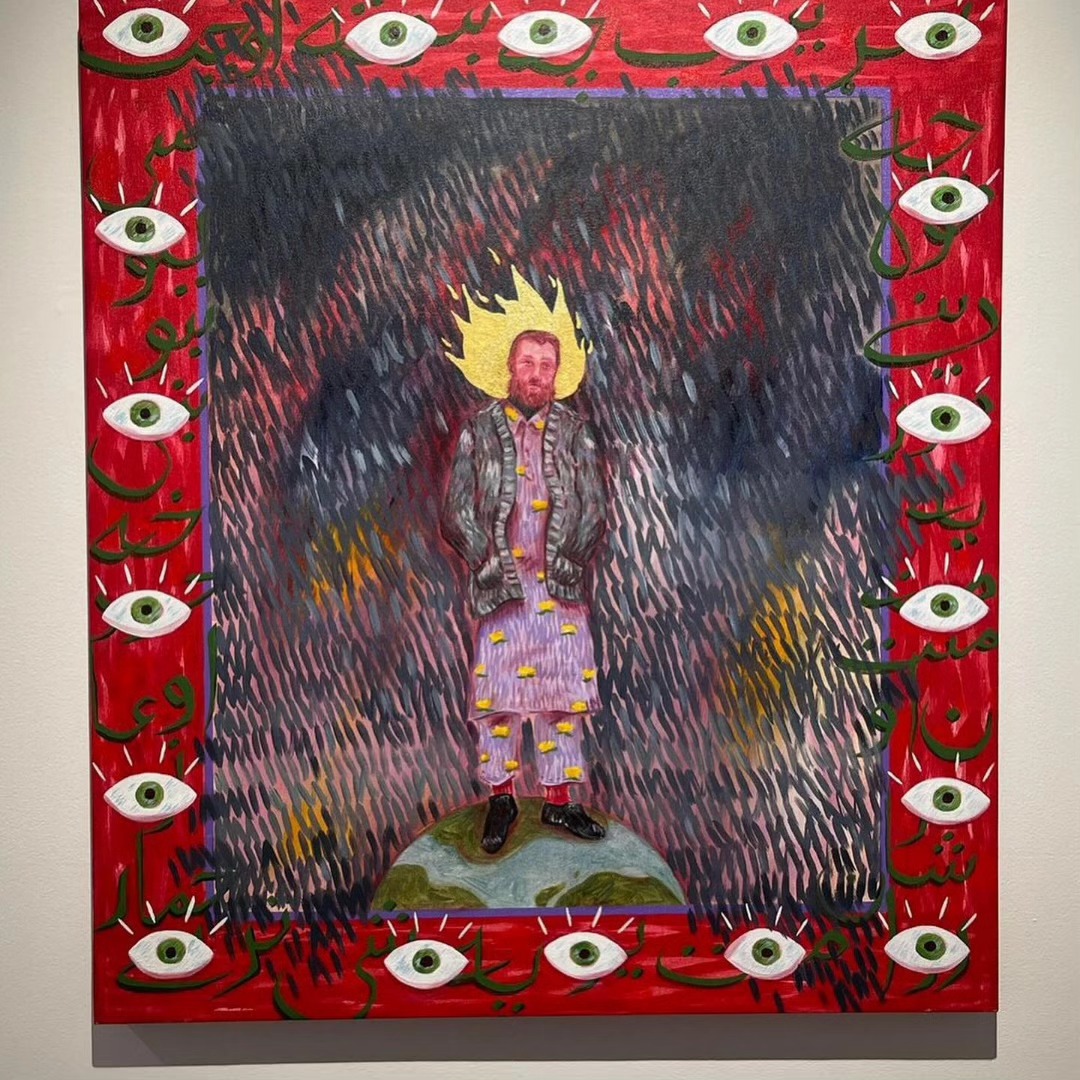 The holy man | acrylic and gold leaf on canvas | 36x 32 inches. — image 4