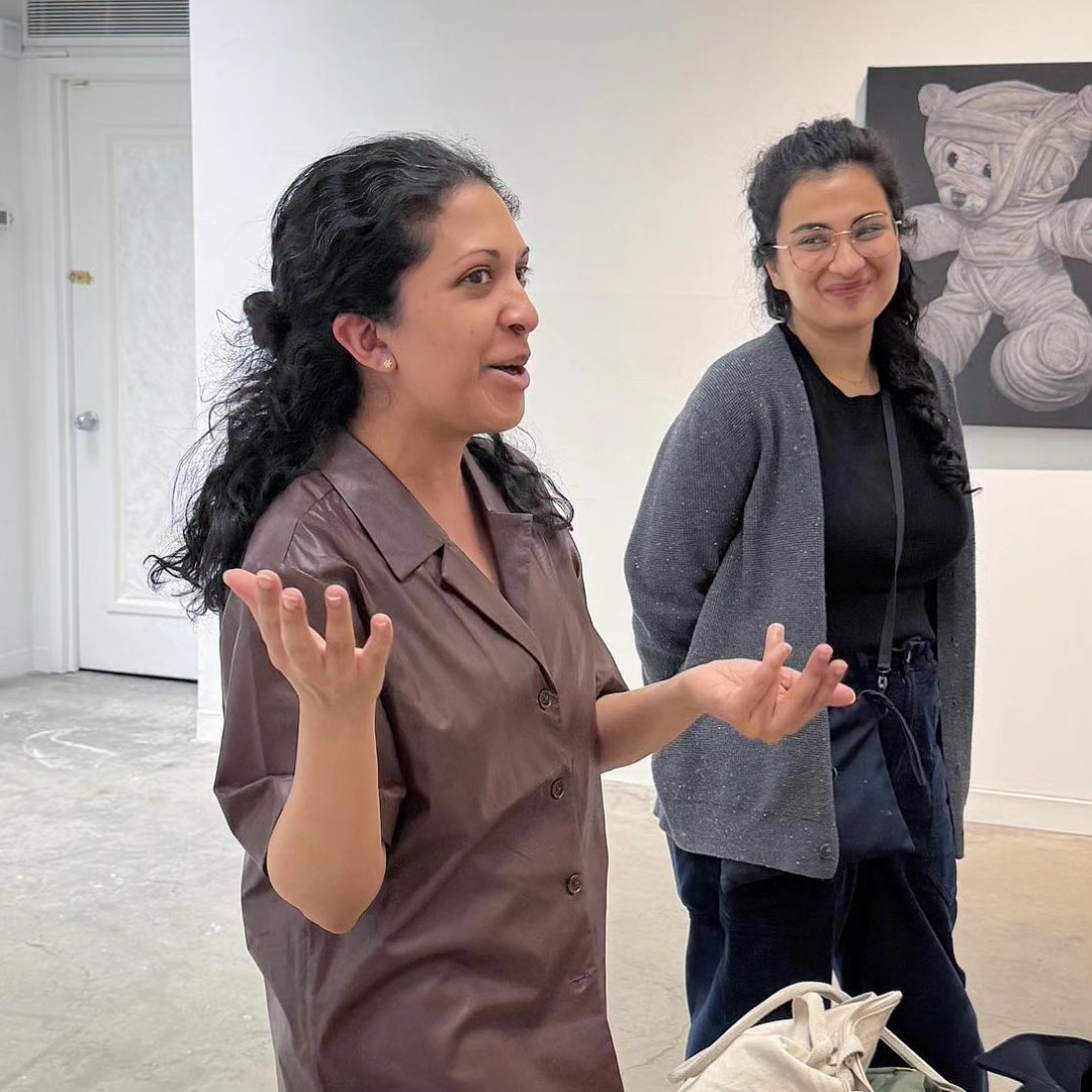 A walkthrough with the artist and the curators @amazona12 & @seenbysarahburney of the show TRIAD being exhibited at @aiconcontemporary — image 1. Photo courtesy @aiconcontemporary