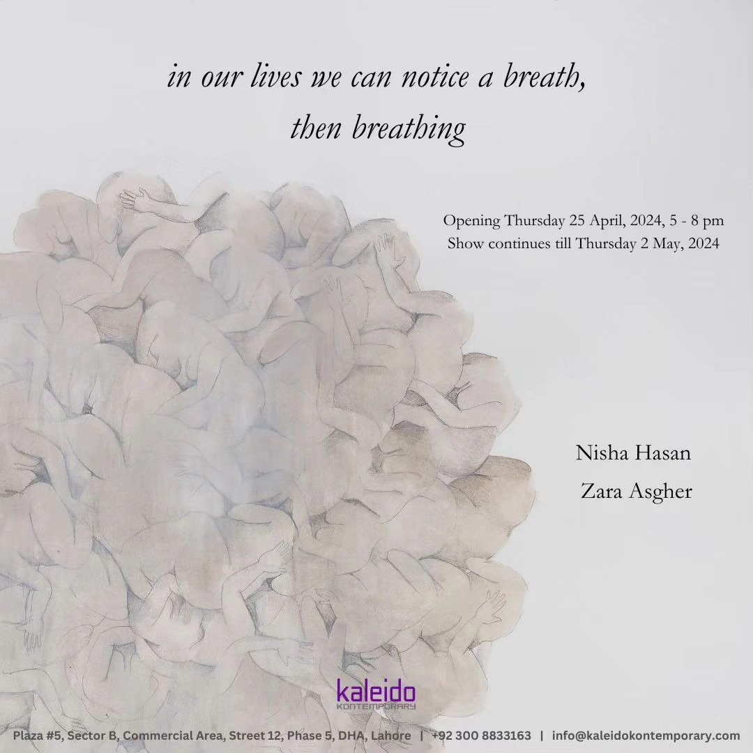 Kaleido Kontemporary proudly presents, “in our lives we can notice a breath, then breathing”* showcasing works by Nisha...