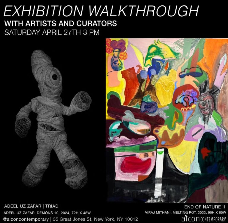 Please join us this Saturday on 27 April, 2024 at 3 pm for the walkthrough of two shows : Adeel Uz Zafar: Triad,…