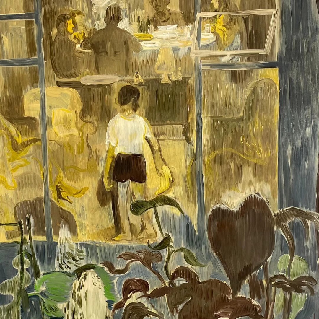 Boy with Shoe, 2023, Oil on panel, 48 x 36 inches — image 1