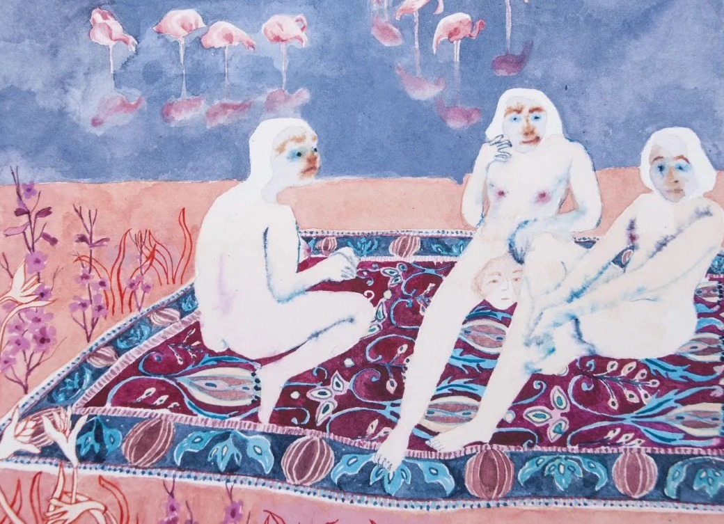 I love painting people just sitting around doing nothing because as a Lahori it's one of my most favourite things to do. — image 2
