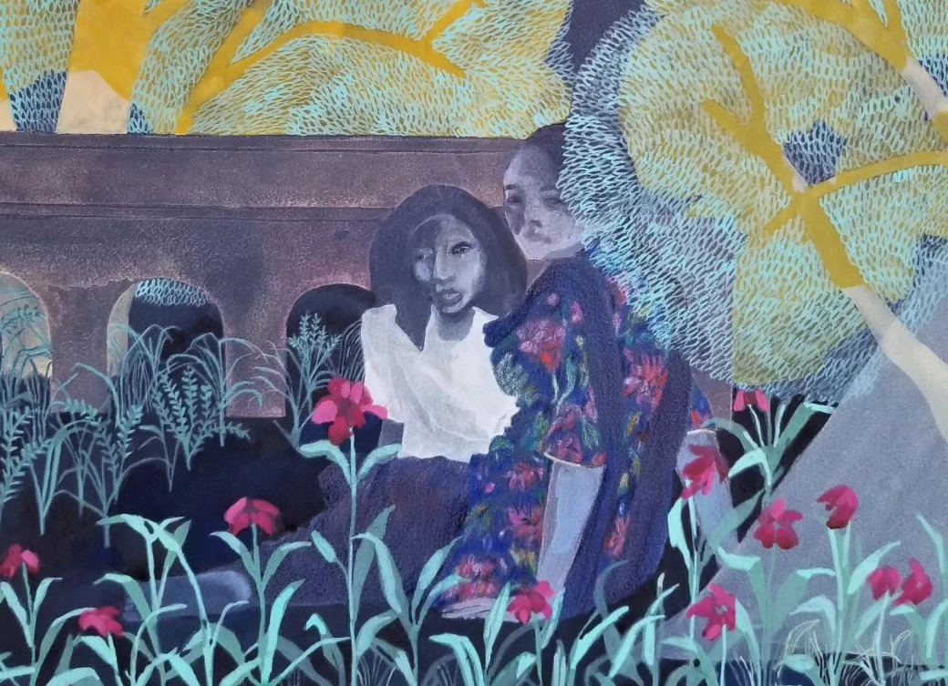I love painting people just sitting around doing nothing because as a Lahori it's one of my most favourite things to do. — image 3