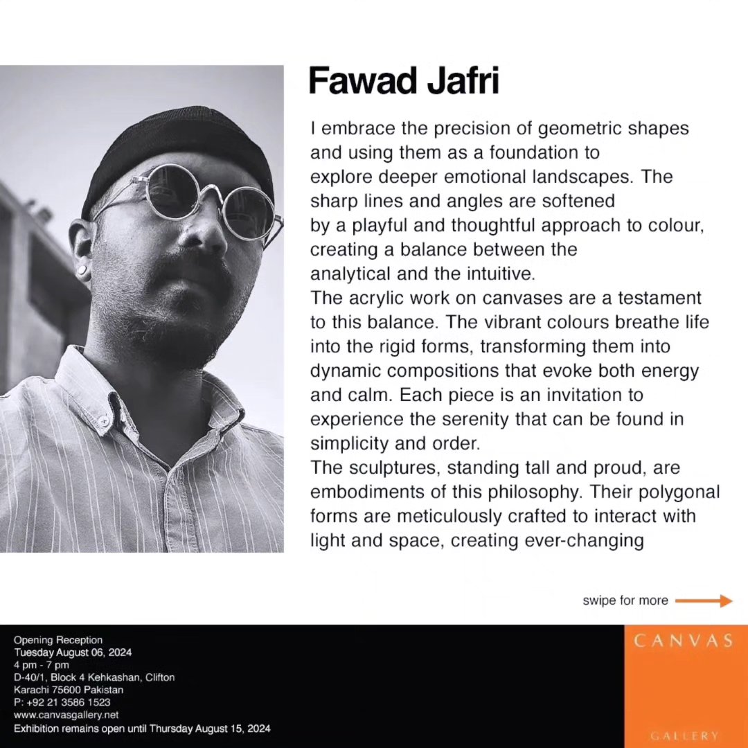 "Sensibility / Serenity" , a 3 - Person show by Fawad Jafri, Karim Ahmed Khan and Yaseen Khan opens on Tuesday August... — image 2