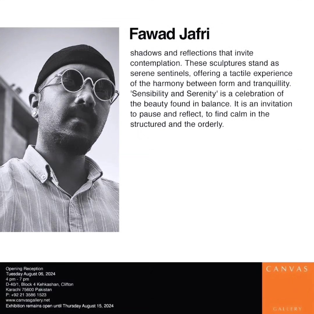 "Sensibility / Serenity" , a 3 - Person show by Fawad Jafri, Karim Ahmed Khan and Yaseen Khan opens on Tuesday August... — image 3