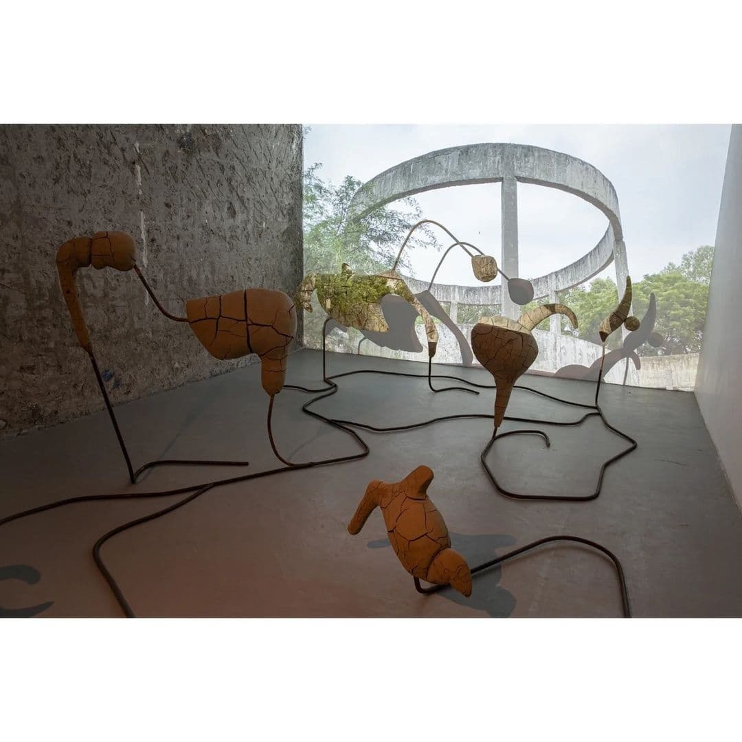 Clay forms commemorating beings that found extinction and a panopticon that failed to host wildlife, now embodies a new... — image 4