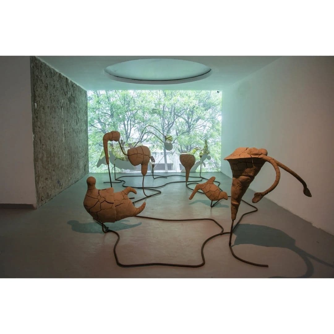 Clay forms commemorating beings that found extinction and a panopticon that failed to host wildlife, now embodies a new... — image 5