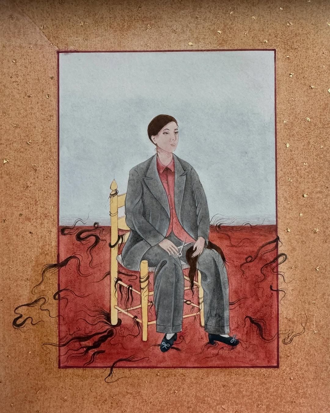 Self-Portrait with Cropped Hair (after Frida) — image 1