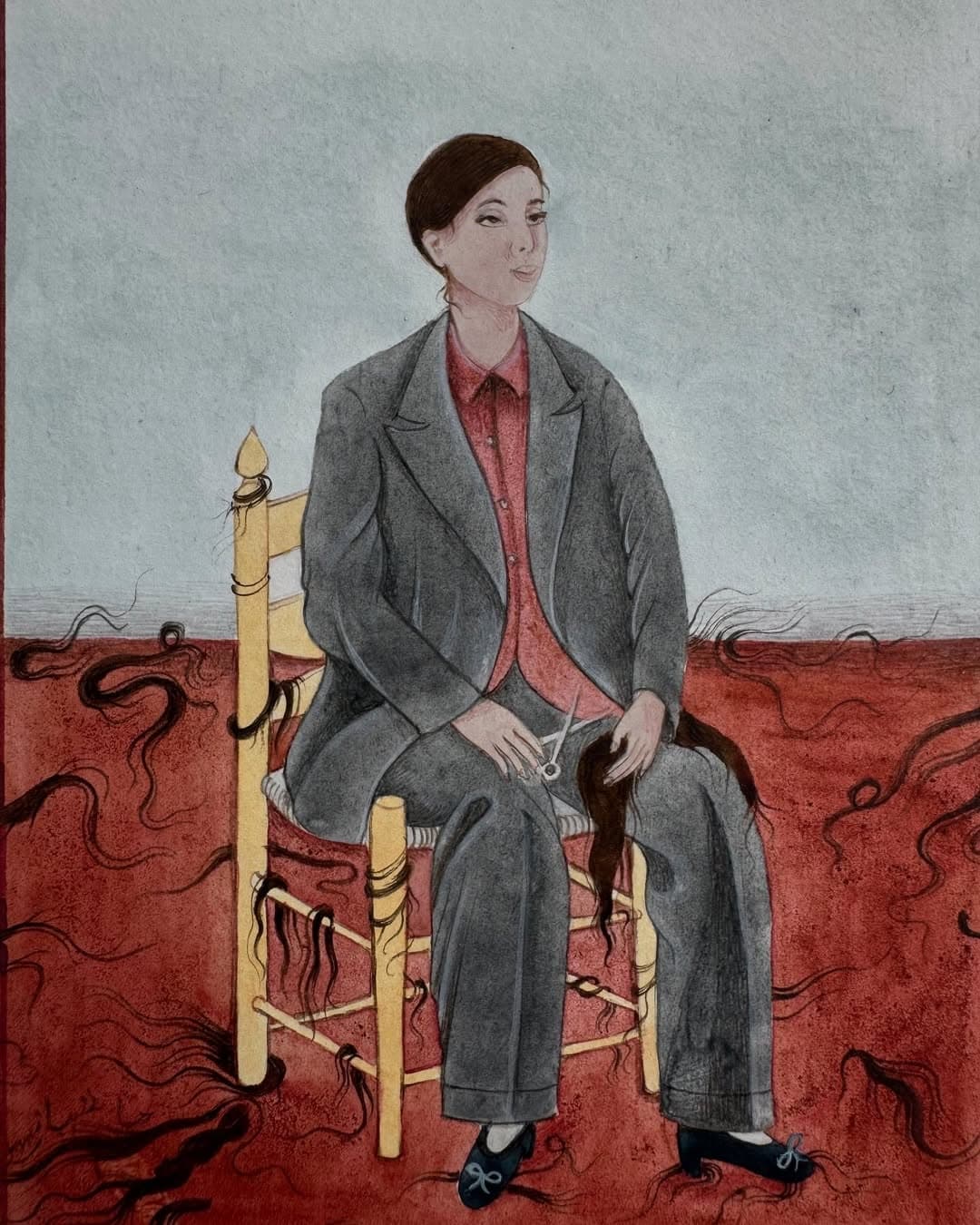 Self-Portrait with Cropped Hair (after Frida) — image 2