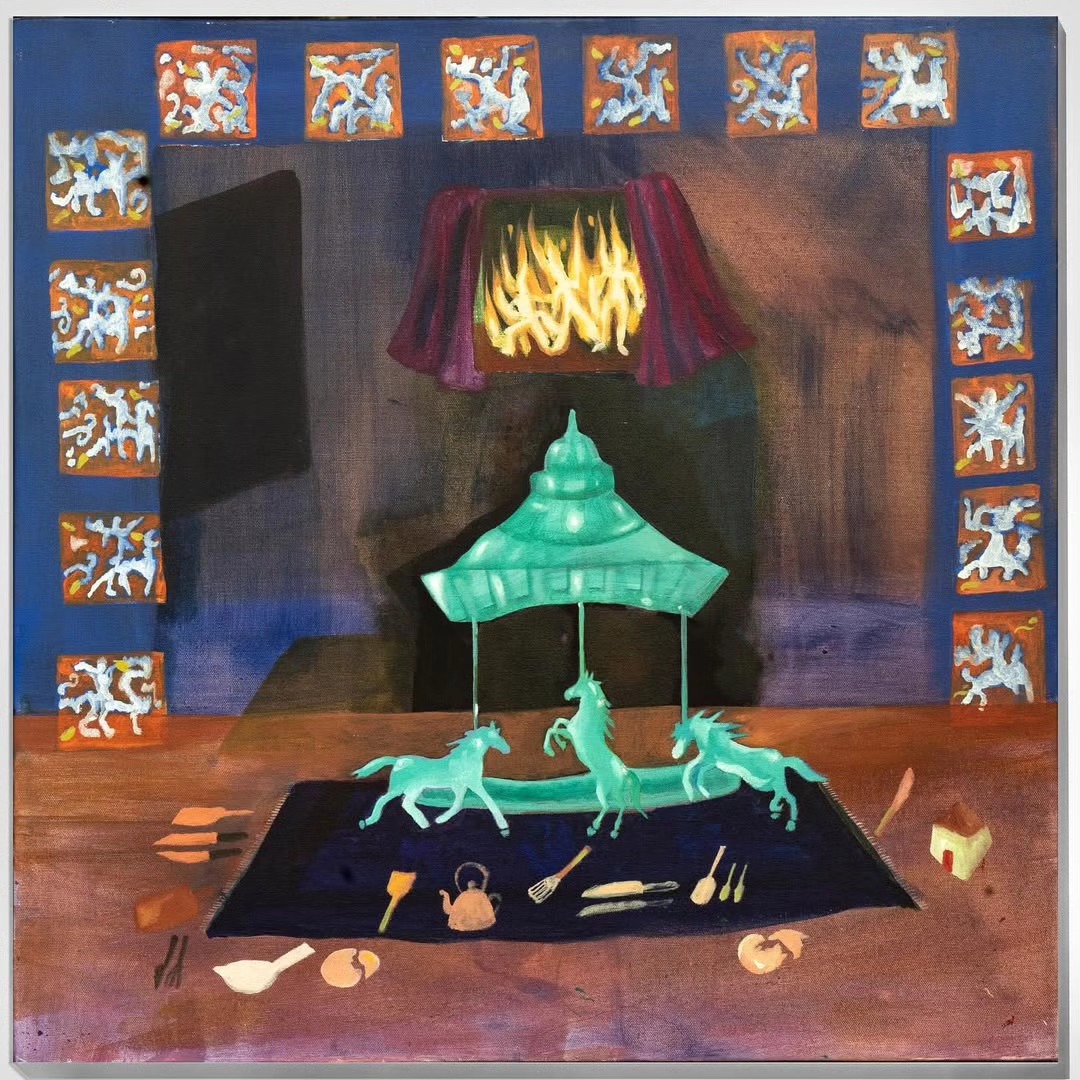 The ending everyone expects, 60 cm x 60 cm, 2024, Acrylic and Oil on Canvas
