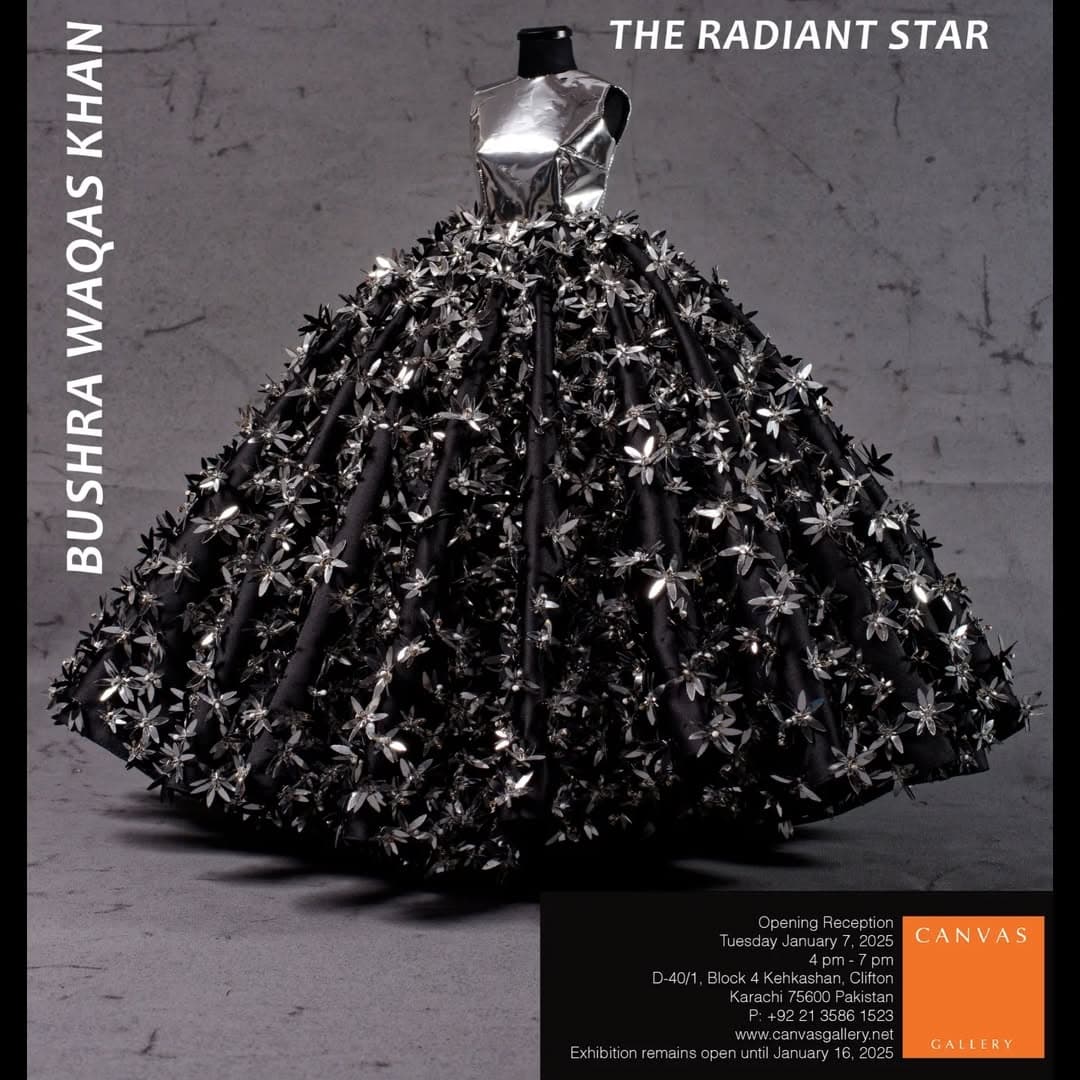 A solo show of Bushra Waqas Khan "The Radiant Star ", opens on Tuesday January 7th 2025, from 4 pm - 7 pm @ Canvas Gallery. — image 1