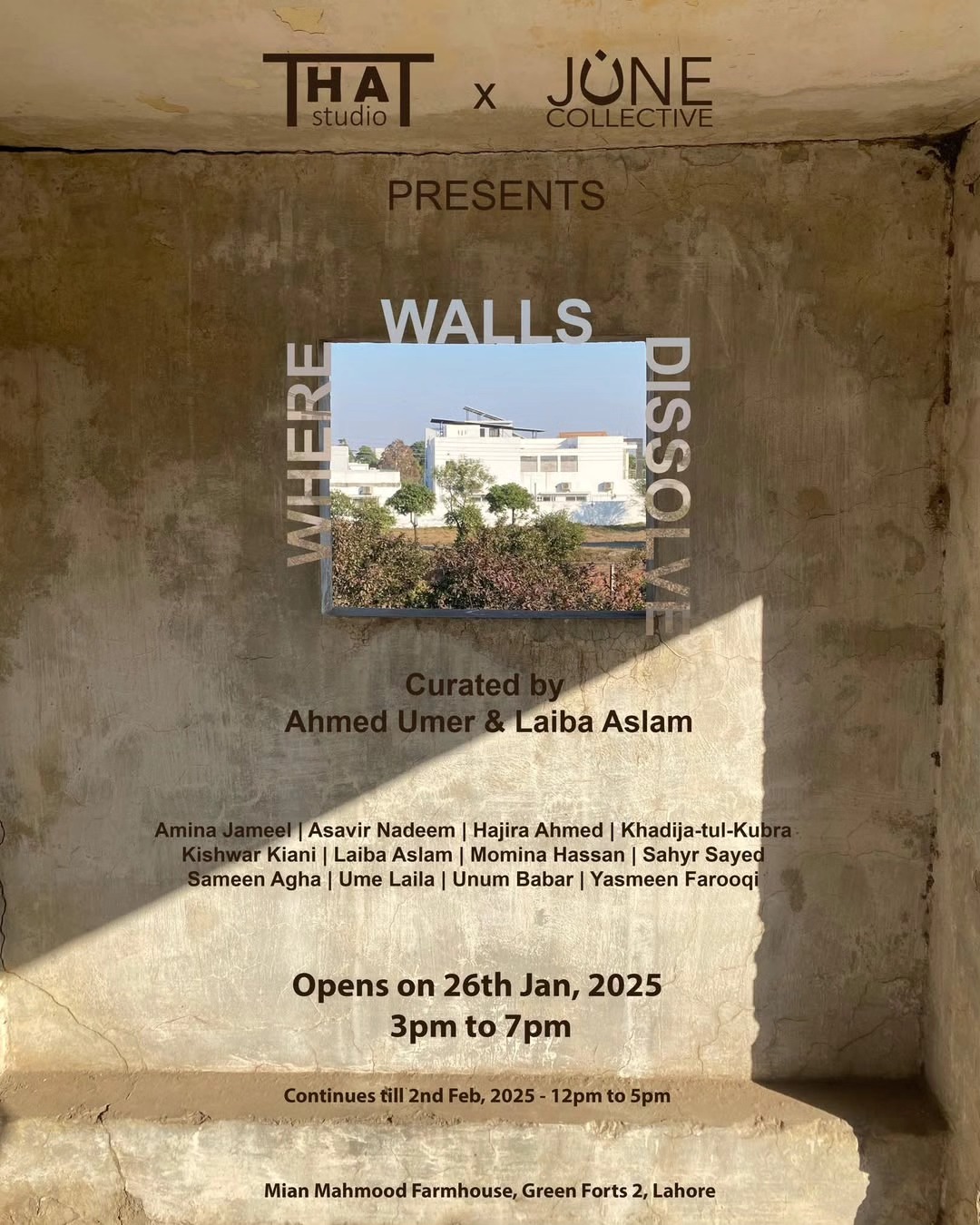 Thatstudio in collaboration with June Collective, proudly presents "Where Walls Dissolve" a group exhibition featuring...