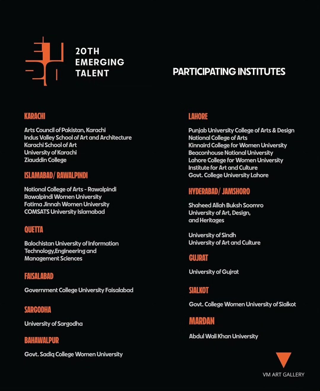VM Art Gallery of the ZVMG Rangoonwala Trust is happy to announce the 20th Emerging Talent Exhibition. — image 3