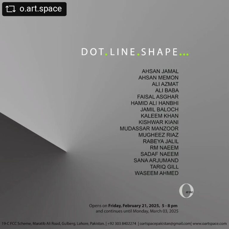 @o.art.space We invite you to Line, Dot, Shape…, a drawing exhibition celebrating the essence of drawing.