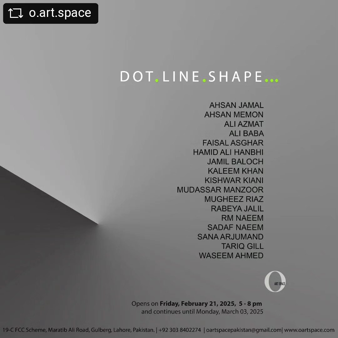@o.art.space We invite you to Line, Dot, Shape..., a drawing exhibition celebrating the essence of drawing.
