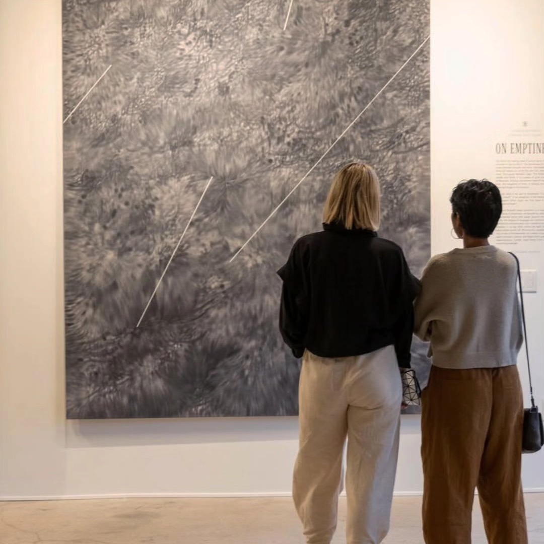 A moment from the opening night at the Friday Gallery, Los Angeles.
