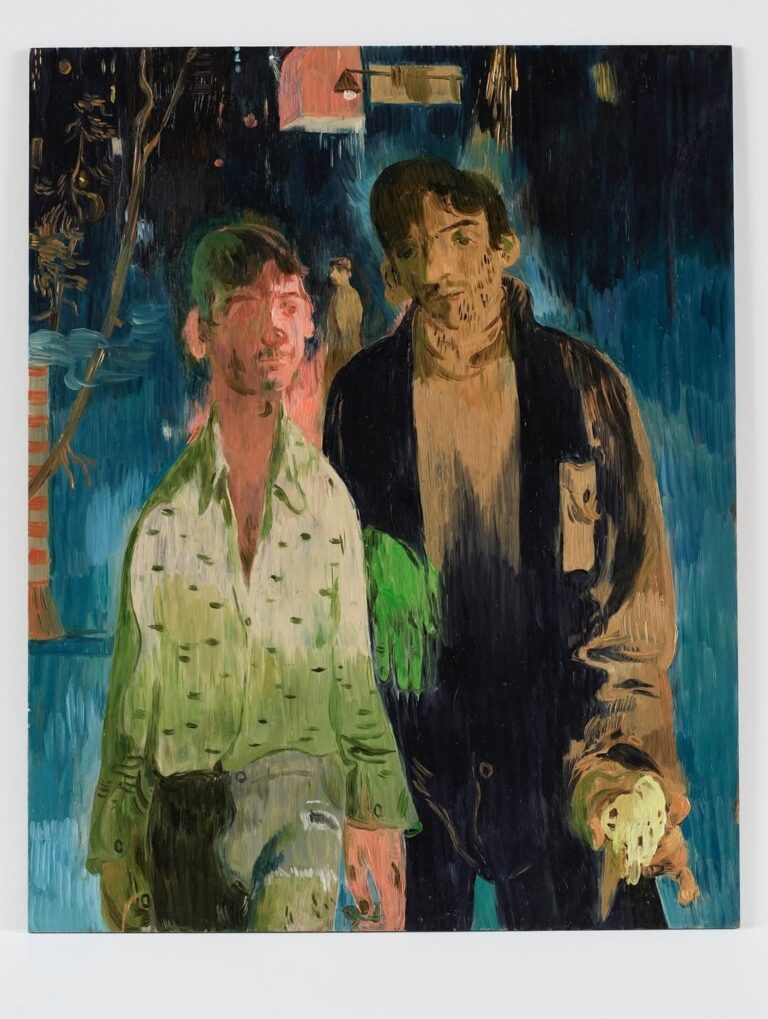 Walking Back, 2025, Oil on panel, 20 x 16 inches Luhring Augustine Chelsea LAST DAY Friday July 25 for both Tribeca and Chelsea exhibitions.