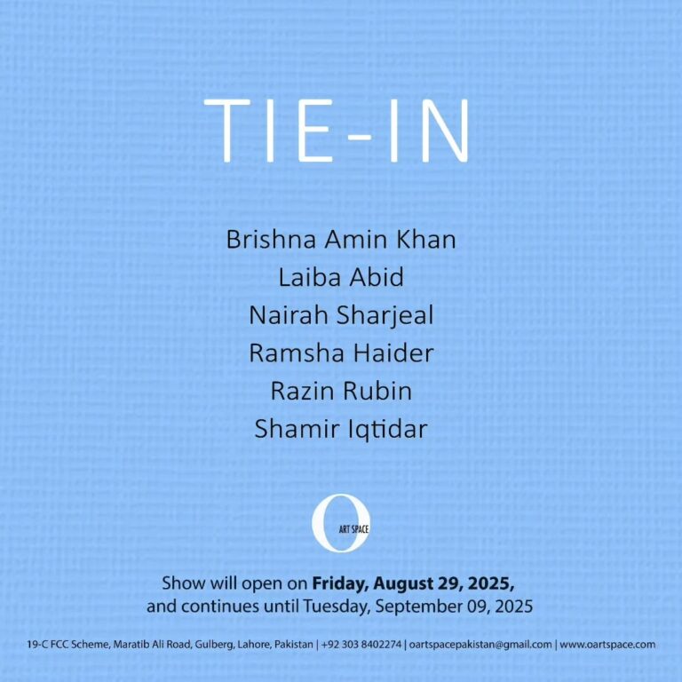 O Art Space is pleased to present Tie-In, a group exhibition showcasing the works of six emerging voices—Brishna Amin…