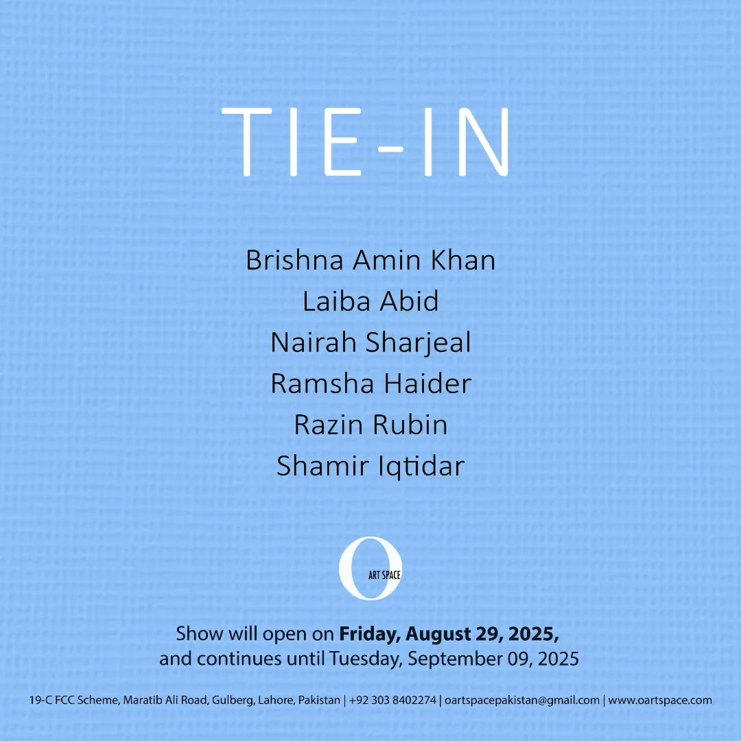 O Art Space is pleased to present Tie-In, a group exhibition showcasing the works of six emerging voices—Brishna Amin...