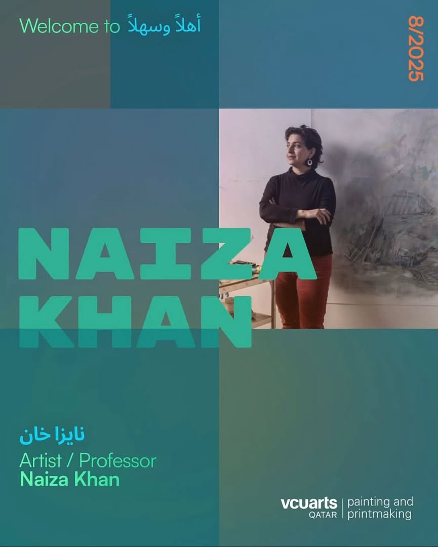 We are delighted to welcome Associate Professor Naiza Khan to the Painting + Printmaking Department and the VCUarts Qatar community!