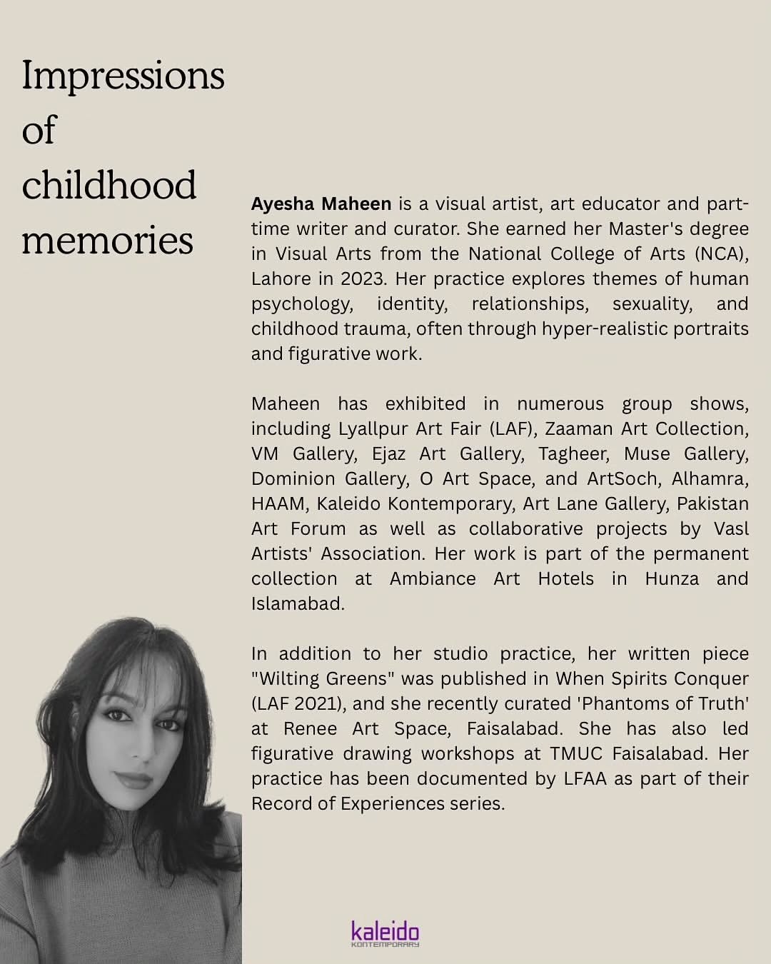 Kaleido Kontemporary in collaboration with Flo’ence* presents “Impressions of childhood memories” showcasing works by... — image 3