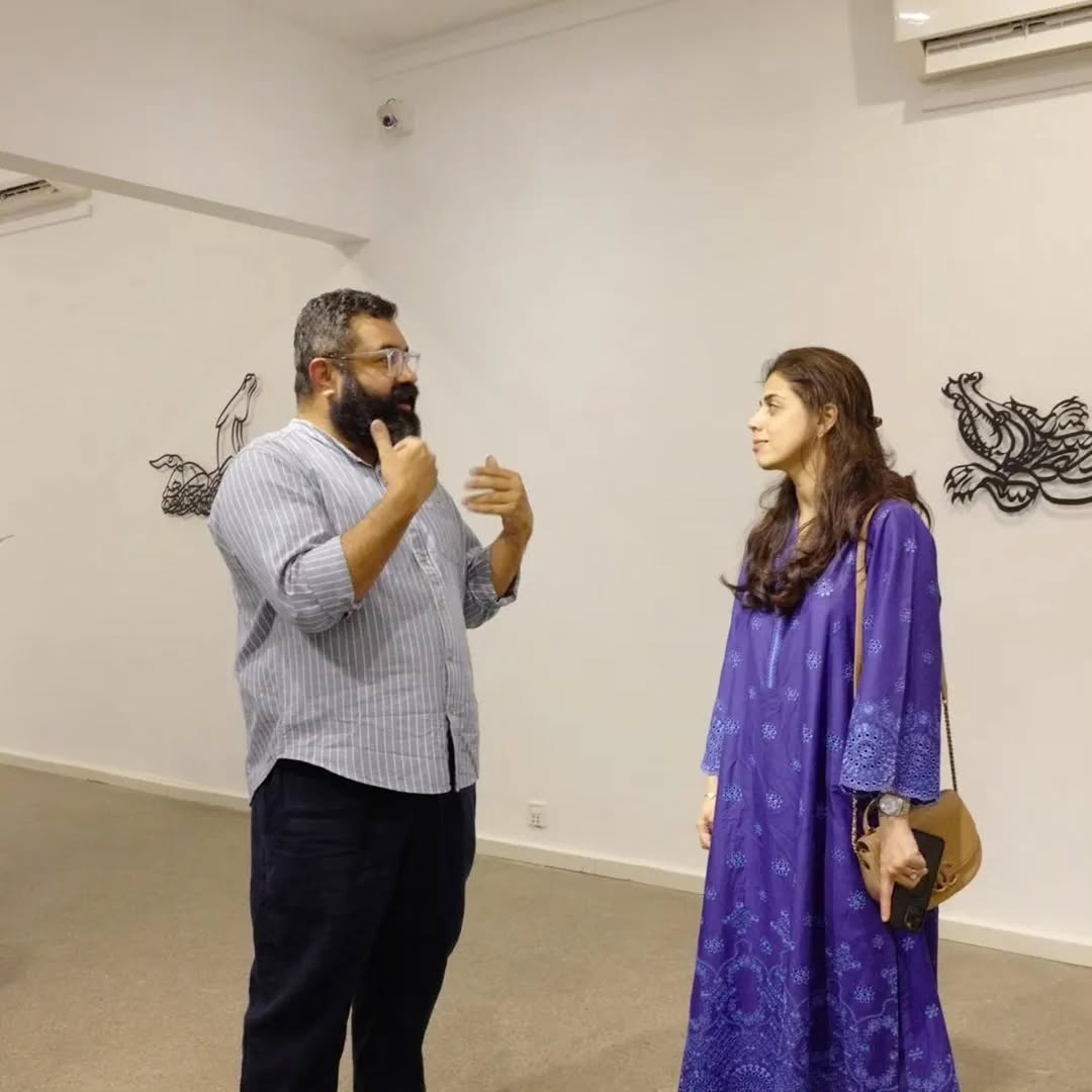 The opening of 'The Wild in Our Mouths' a solo exhibition by Muzzumil Ruheel @ Canvas Gallery. — image 7