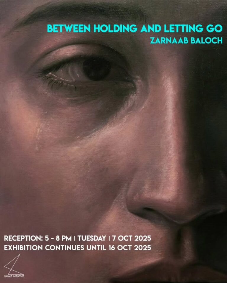 Next @sanat_initiative “Between Holding and Letting Go” by @zarnaabbaloch opens on Tuesday 7 October