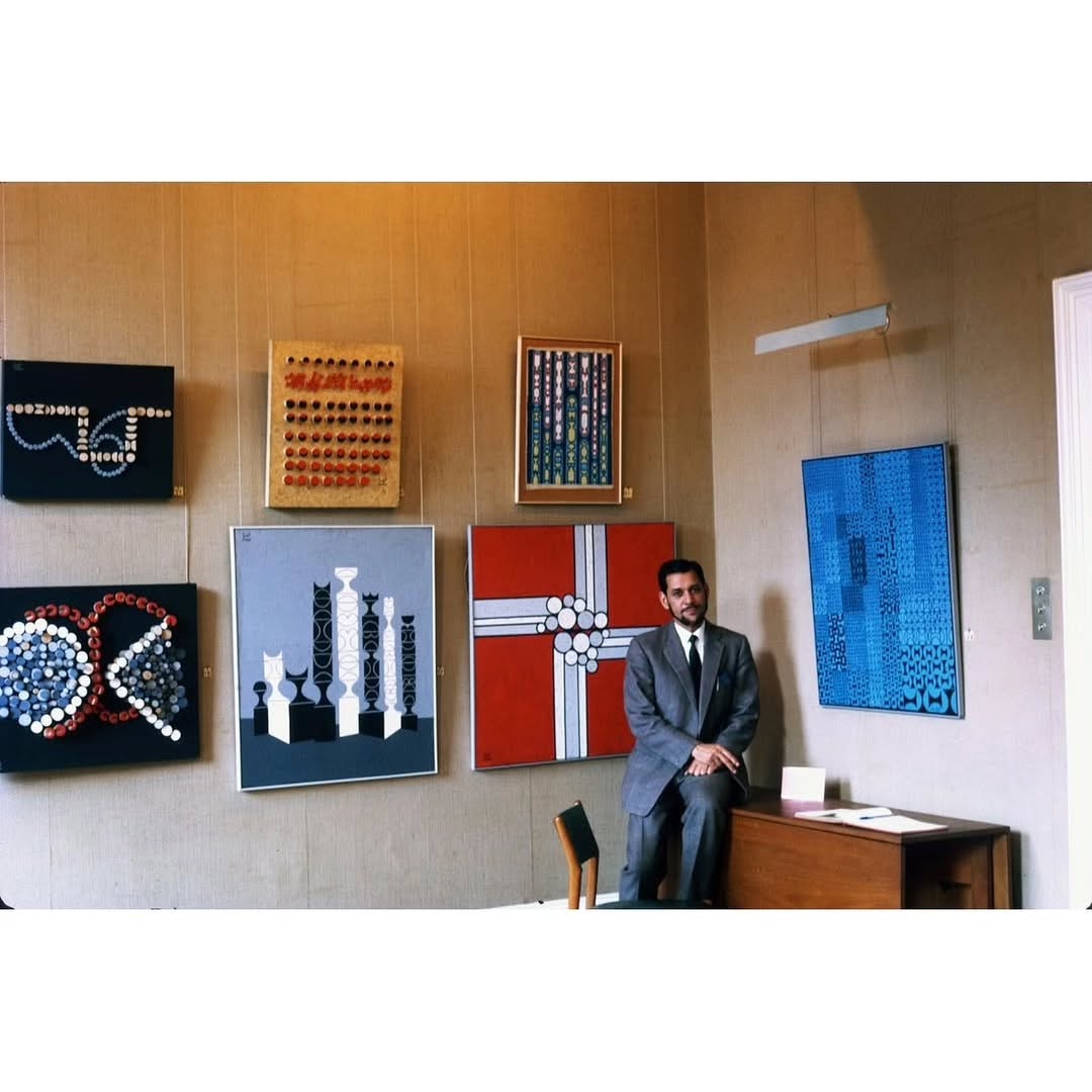 We are proud to show Anwar Jalal Shemza’s ‘Red and Black’ from 1966 at Frieze London, a rare and significant work as... — image 3