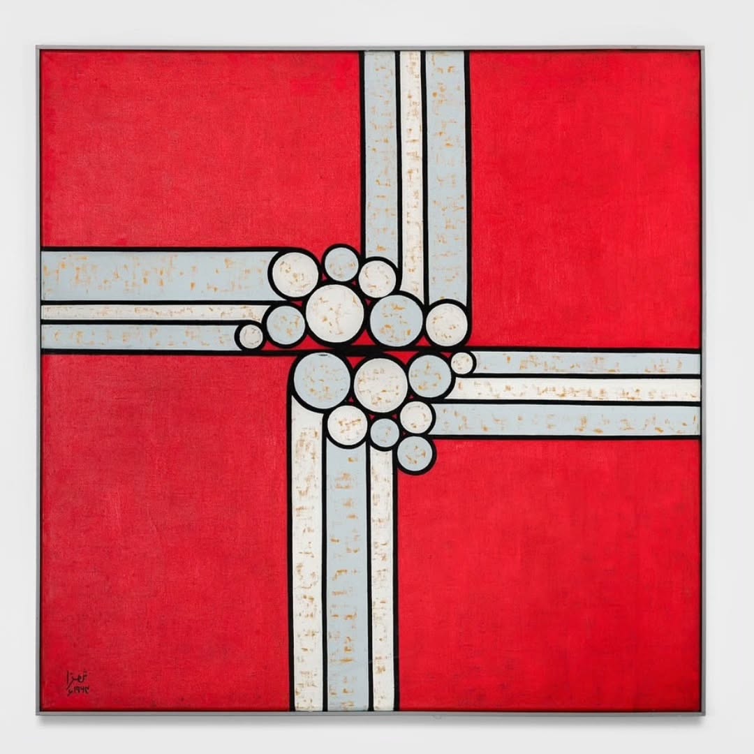 We are proud to show Anwar Jalal Shemza’s ‘Red and Black’ from 1966 at Frieze London, a rare and significant work as... — image 4