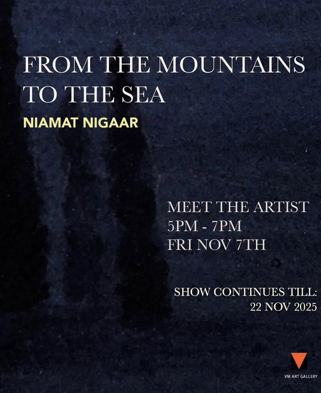 Meet Niamat Nigaar, the artist behind From the Mountains to the Sea, at VM Art Gallery for a special Meet the Artist... — image 2