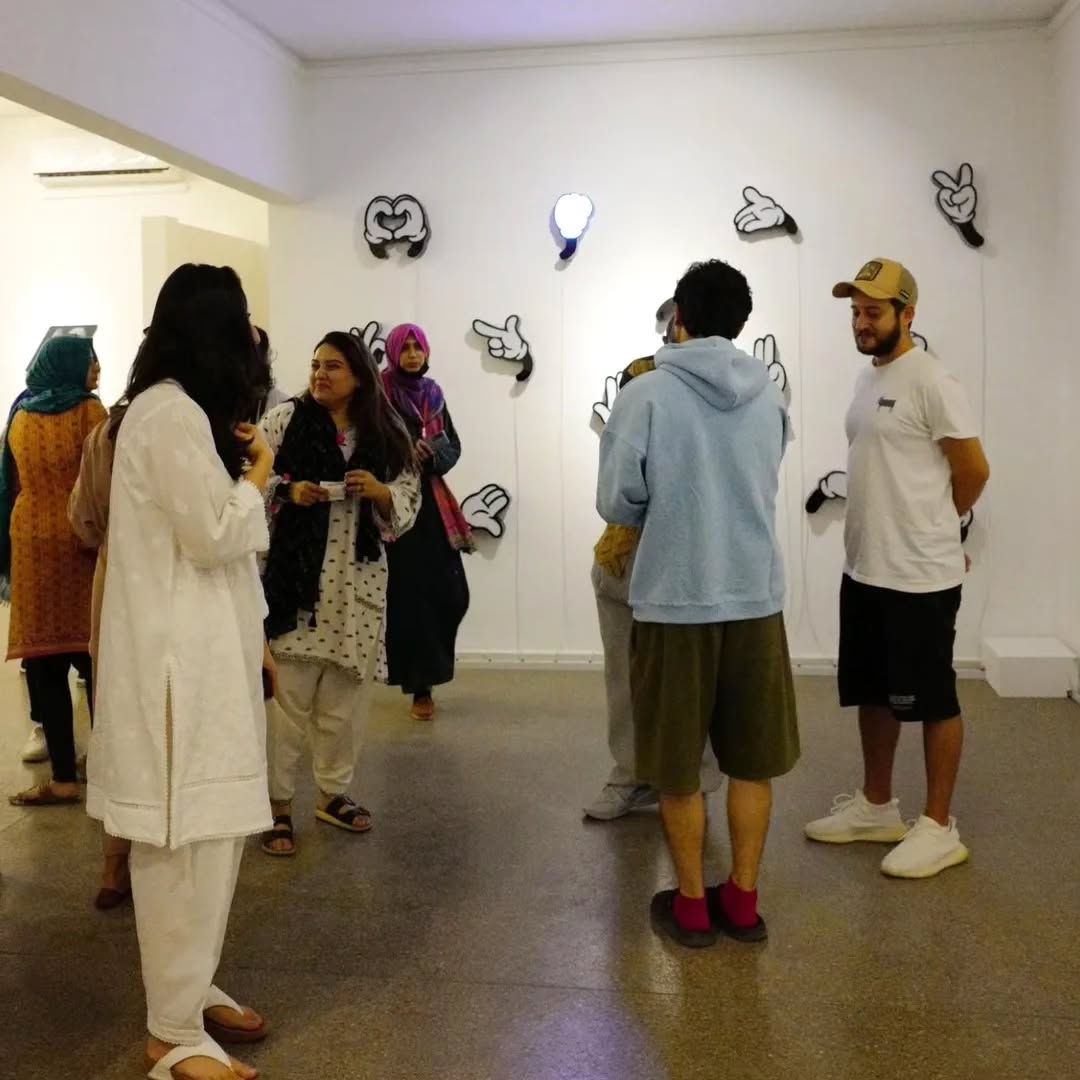 The opening of Adeel uz Zafar’s solo exhibition , Overrated Underrated at Canvas Gallery. — image 8