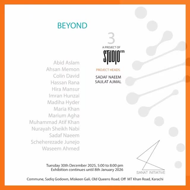 Next @sanat_initiative “Beyond DNA 3” a collaborative project with @studiormpakistan headed by @sadafrmnaeem and…