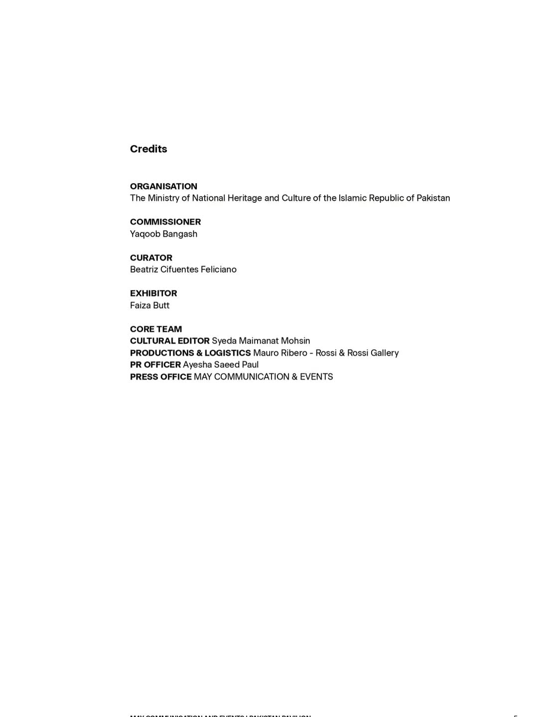 PAKISTAN TO PARTICIPATE IN THE 61ST INTERNATIONAL ART EXHIBITION – LA BIENNALE DI VENEZIA — image 5