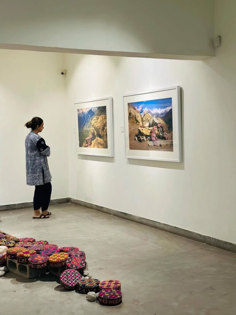 Rooted in Pakistan and shaped by distant terrains, Ahmad’s work inhabits the spaces between belonging and displacement.