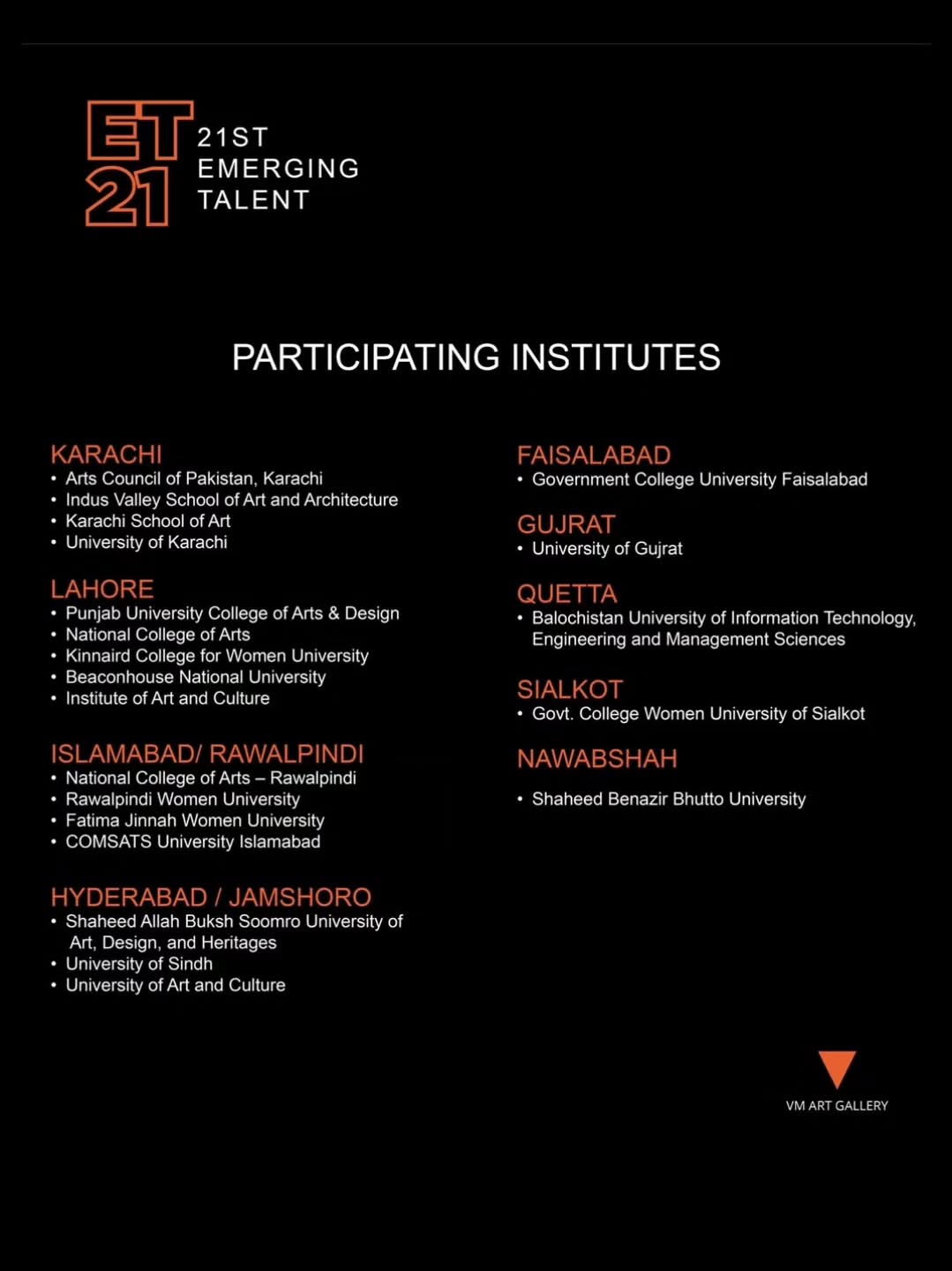 VM Art Gallery of the ZVMG Rangoonwala Trust is happy to announce the 21st Emerging Talent Exhibition. — image 2