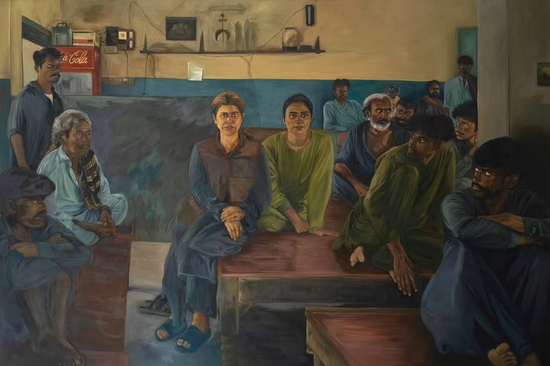 ‘The Unscripted Scene’, 48 x 70 inches, 2026, for my show ‘Locus: Where Eyes Settle’