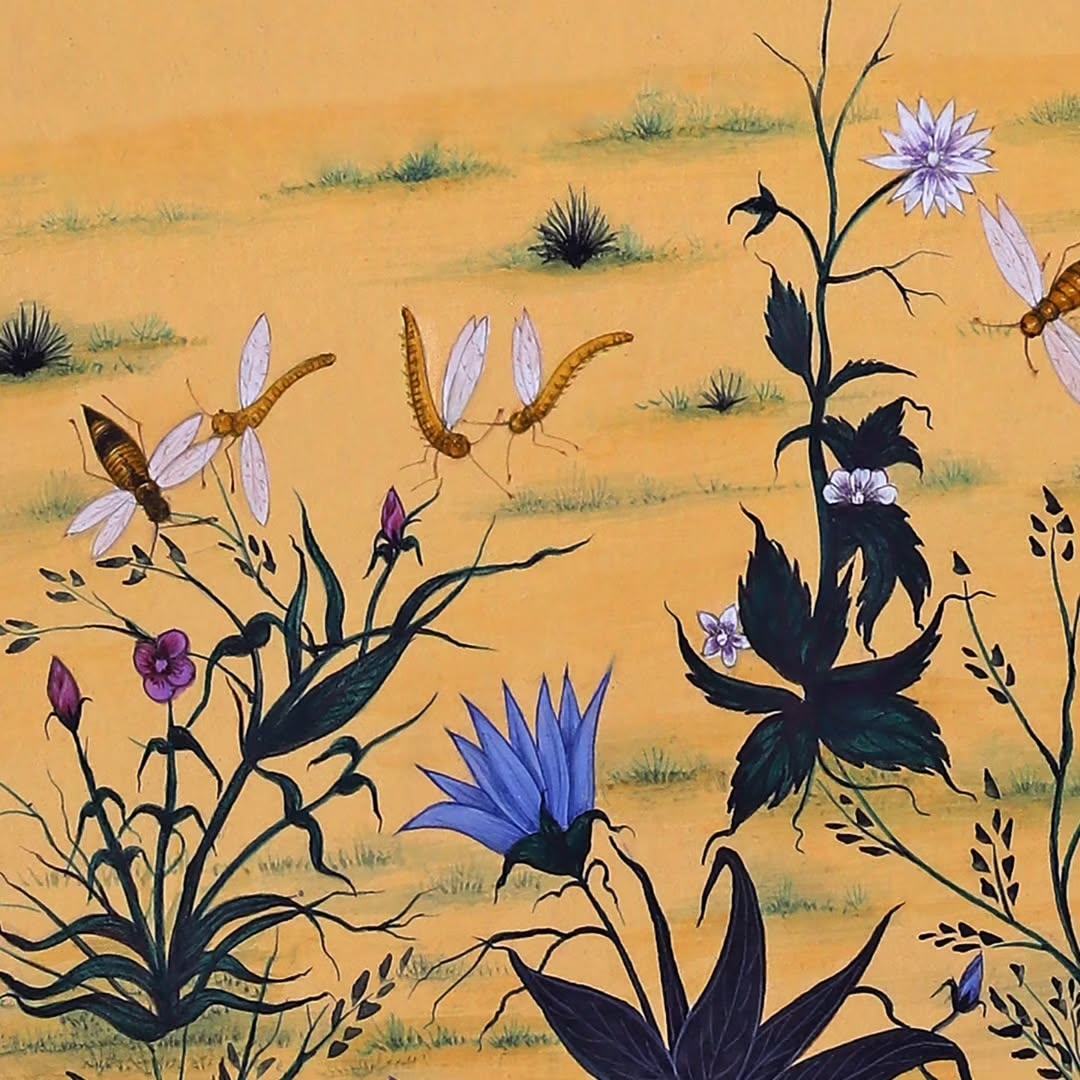 ‘Land Scape’ 2026 is a new painting by Waseem Ahmed (Pakistani, b. — image 2. Images : Waseem Ahmed, Land Scape, 2026, Pigment Color and Gold leaf on archival wasli paper, 33.3 x 25.9 cm. Courtesy of Waseem Ahmed and GOWEN.
