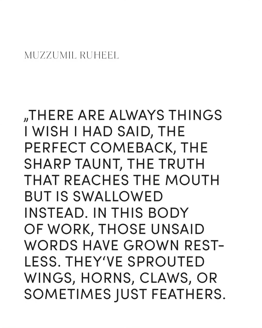 Not every thought is spoken. Some stay. Some grow. Some grow wings. Or horns. Or claws. — image 2. Photo courtesy of Kohi Marri (Photo of Mizzumil Ruheel)