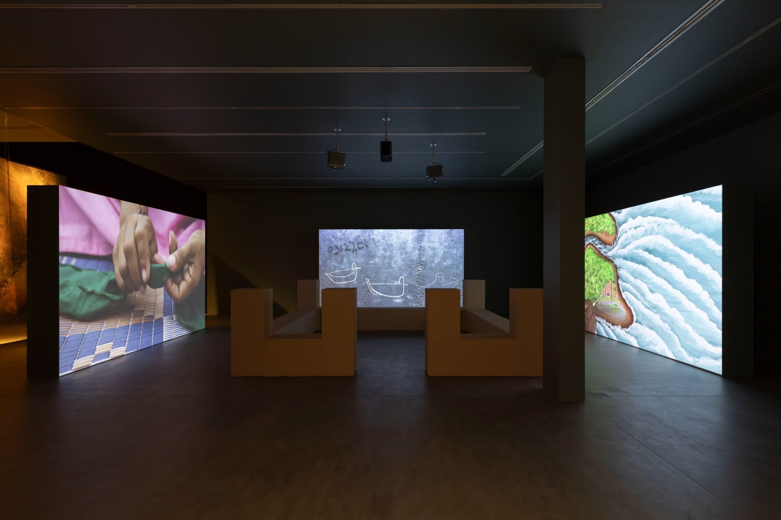 Shahana Rajani’s Lines that World a River (2026) is currently presented in the group exhibition The sky held it, the... — image 2. Image and post source: @hannefkensfoundation