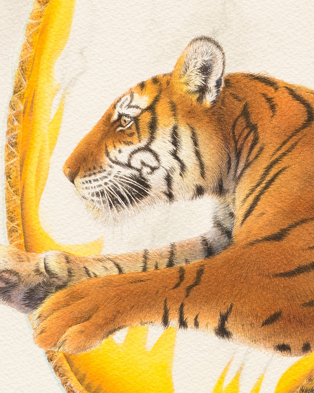 The tiger appears several times in Ali Kazim’s current exhibition at Cristea Roberts, most notably in circus scenes. — image 5. Image and post source: @cristearoberts